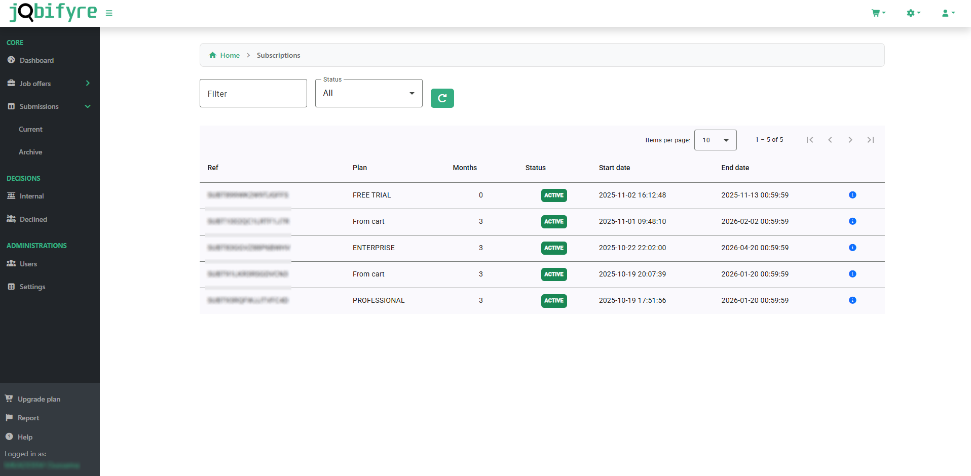 Subscription Management